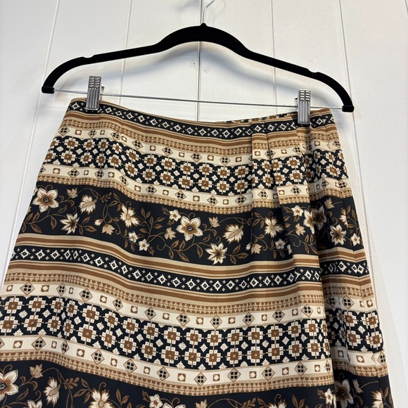 Vintage Chaus Petite Boho Floral Faux Wrap Straight Skirt Size 8 Cottage - Picture 7 of 7